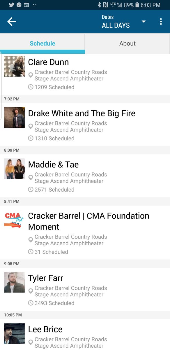 carolbeyer4's tweet photo. CMAfest lineup tonight #whatfun #weatherperfect https://t.co/rLH2NfMpEQ