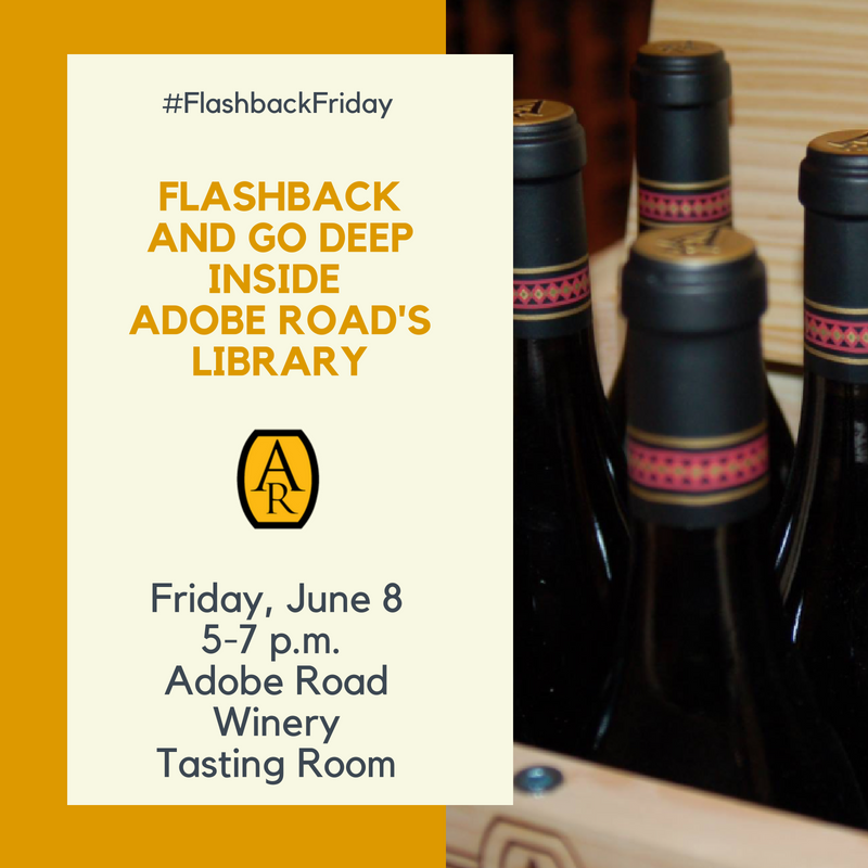 AdobeRoadWines's tweet photo. It's #flashbackfriday. You can really flashback and try our 2004 #AdobeRoad Petite Sirah. This Knights Valley gem will be available one night only at our #Petaluma tasting room, tonight June 8. Drop in from 5-7 pm and go deep in our library. Join us. #sonoma https://t.co/Afmn6ntPLx