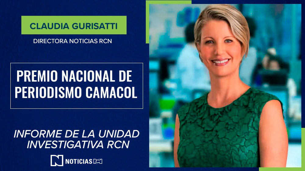 NoticiasRCN's tweet photo. Claudia Gurisatti (@CGurisattiNTN24), directora de @NoticiasRCN y @NTN24, gana Premio Nacional de Periodismo @CamacolColombia https://t.co/OrA6uaV2Gv https://t.co/hDOo0FHQjU