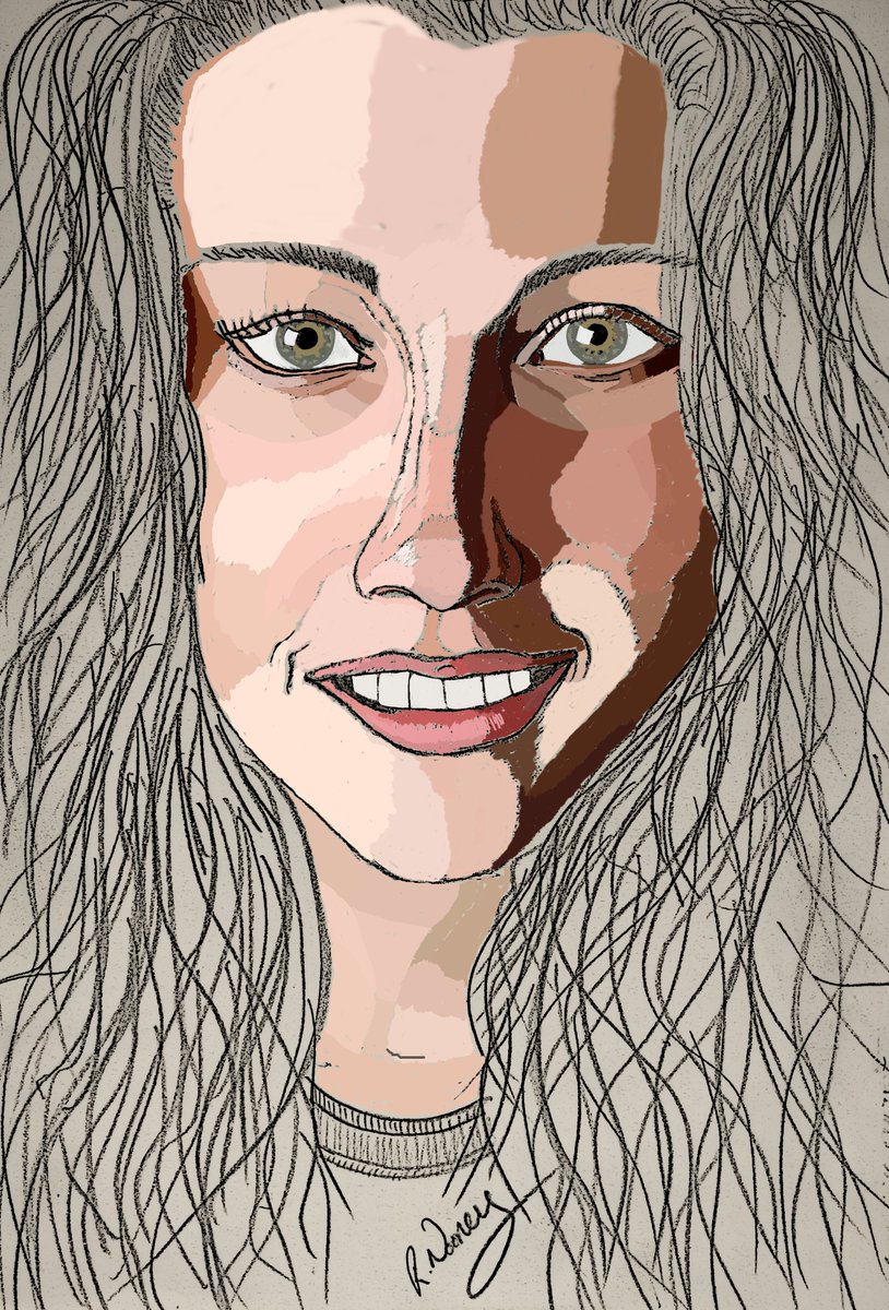 #art #portrait  Check out my 'skin and sketch' portrait of #KristenStewart
