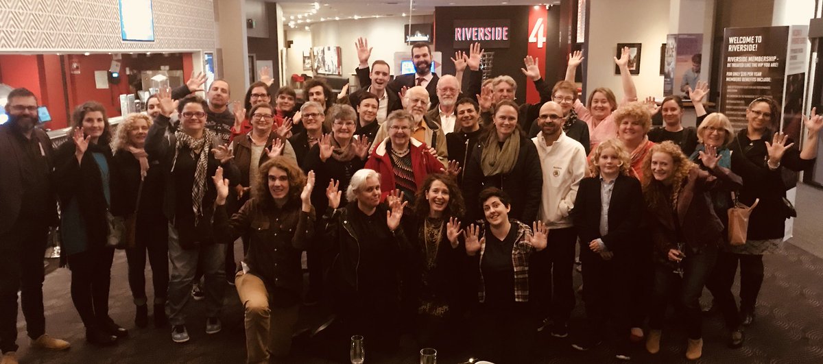 JodeeMundy's tweet photo. Opening night was a hit. Here’s Some of the Auslan community of Parramatta, Sydney @RiversideParra #jodeemundycollaborations #Personalontour #RAVontheroad #Auslancommunity #inclusivearts https://t.co/2d9JgzWhMz
