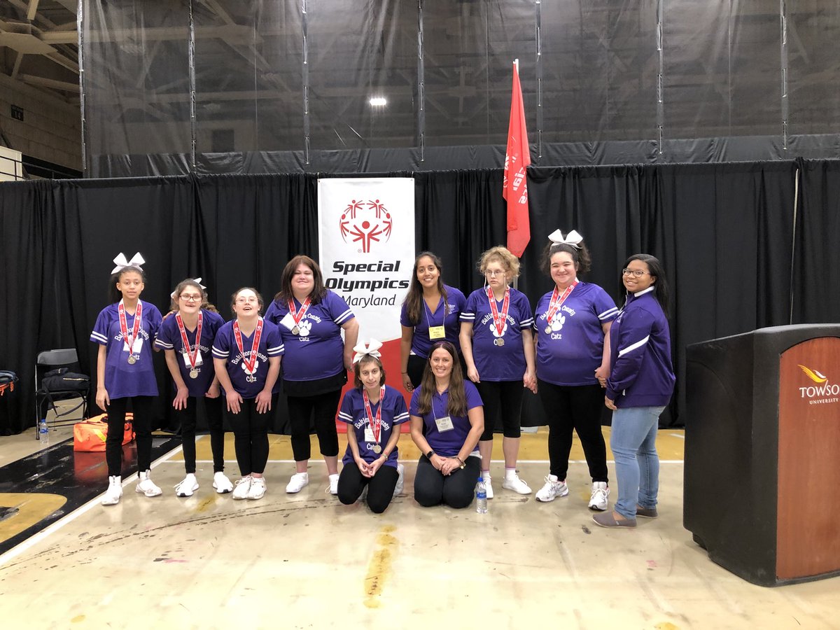 Congrats to our very own Coach Shaun and Deja McLean who helped coach the Baltimore County Catz to a 2nd place finish at the Special Olympics Maryland Cheerleading Summer Games! Awesome job Catz! #teamBaltimoreCounty <a href="/PikesvilleHS/">Pikesville HS</a> @AthleticDirect7 <a href="/sandragreid/">Sandra Reid</a> <a href="/BCPSAthletics/">BCPS Athletics</a>