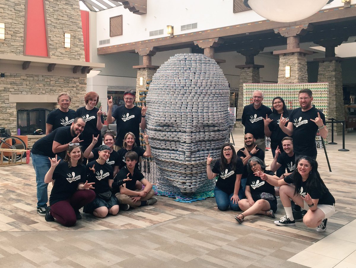 TheFoodDepot's tweet photo. The 5th and final team finished their “can-sculpture” about 5 p.m. Congratulations @StudioSWArch!
#RockCANRoll #CanSantaFe2018 https://t.co/GKlfctCodp