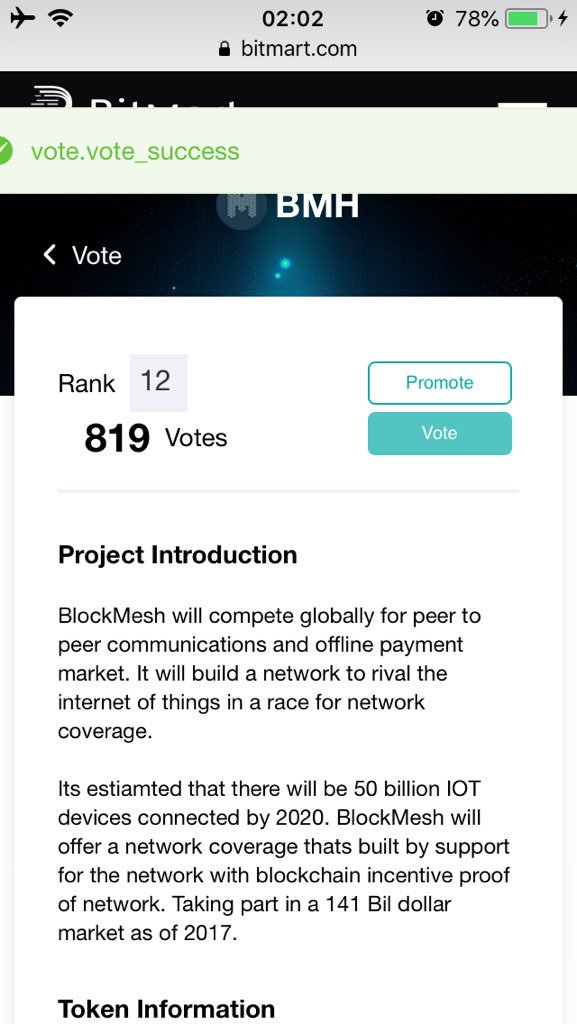 WesleyTan1's tweet photo. #BlockMesh will change the way people communicate!
Vote for us on Bitmart!
#BlockMeshOnBitmart
$bmh #bmh
#blockmesh
#hodlers
#meshies
#crypto
#freecommunication
#whoneedsdata
#nextleveltechnology
#customblockchain
#cryptogenius
#meshnetworking
@Right_Mesh https://t.co/VgYJZnpXKd