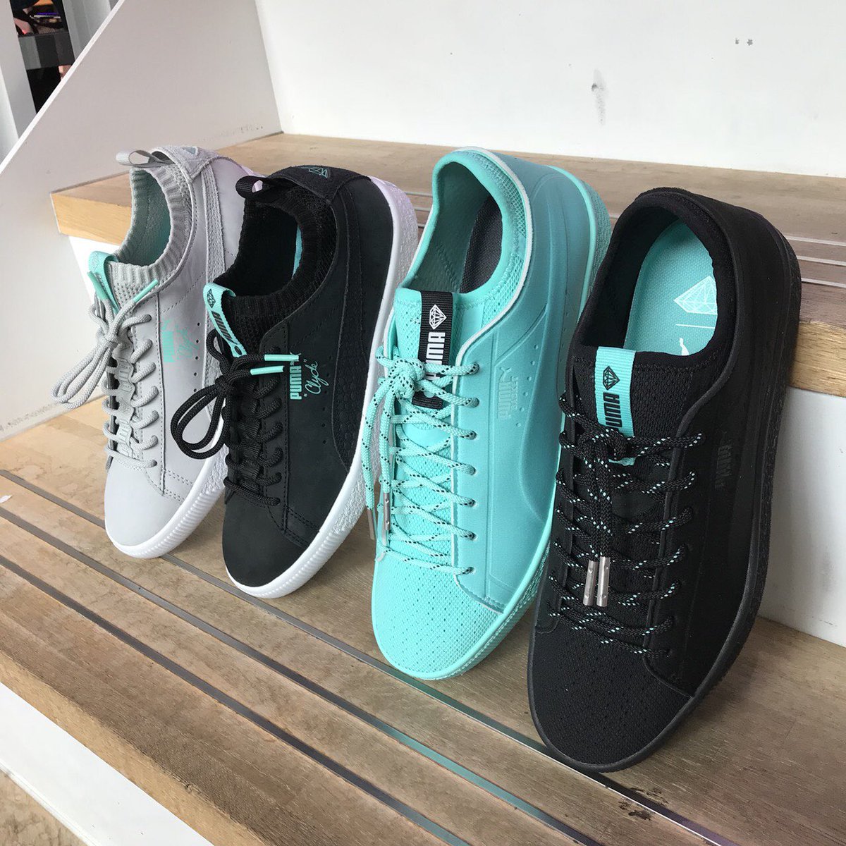puma clyde sock lo diamond