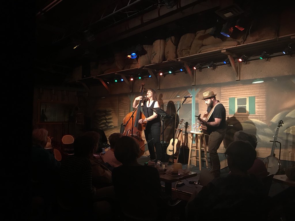 So delighted to be listening to <a href="/bandjoestevens/">Joe Stevens</a> and @JenniferLeitham making music together.