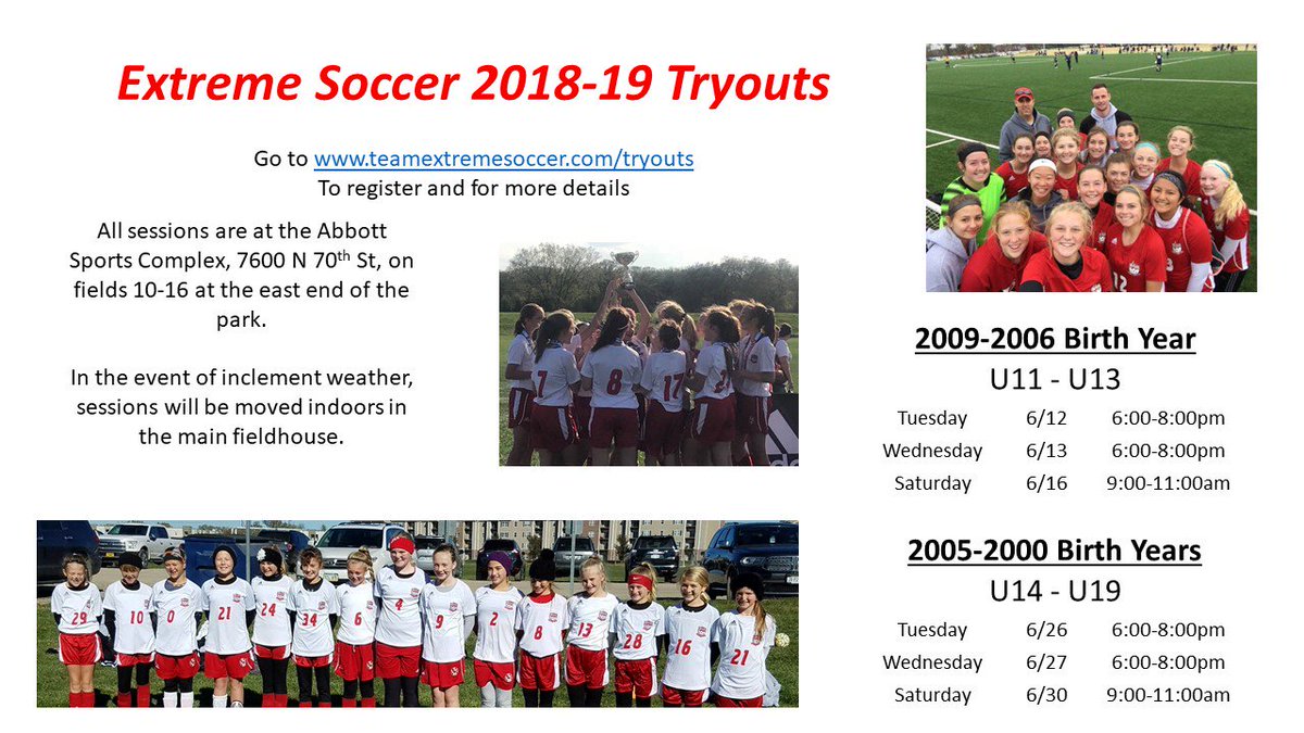 LSC_Extreme's tweet photo. Extreme Soccer Tryouts are posted! Ages 2008-2006 start next week. Register today (free) at https://t.co/BiofQWF2KC https://t.co/NreFPWoCpu