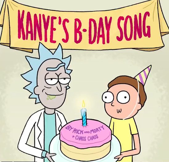 Kim Kardashian had Rick and Morty wish Kanye West a happy birthday.
 