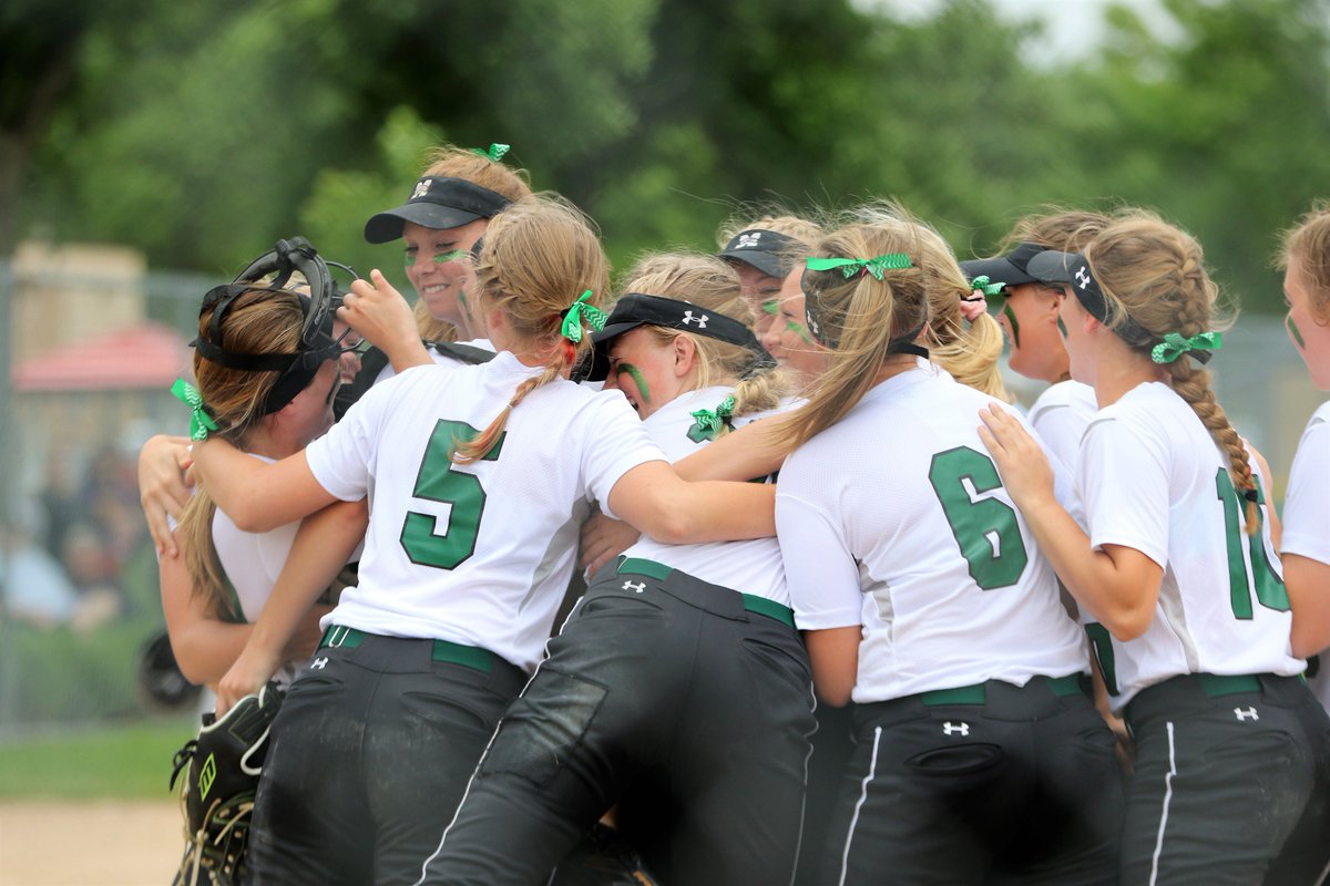 laplante71's tweet photo. After four state runner-up finishes, Maple Lake softball finally captured the Class 2A state title. Wins over Dilworth-Glyndon-Felton, Pipestone, and St. Peter. The team is getting escourted through town via/fire truck tonight. @ML_IrishAD @MapleLakeISD881 https://t.co/5iPHtfxM3X