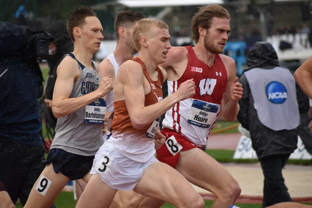TexasTFXC's tweet photo. 5th place for freshman Sam Worley in the 1500m! He clocks 3:45.67 and is our first top 8 in that event for the men since 2008. A great close to his freshman year. 🤘#HookEm https://t.co/0MwcpKaZDu