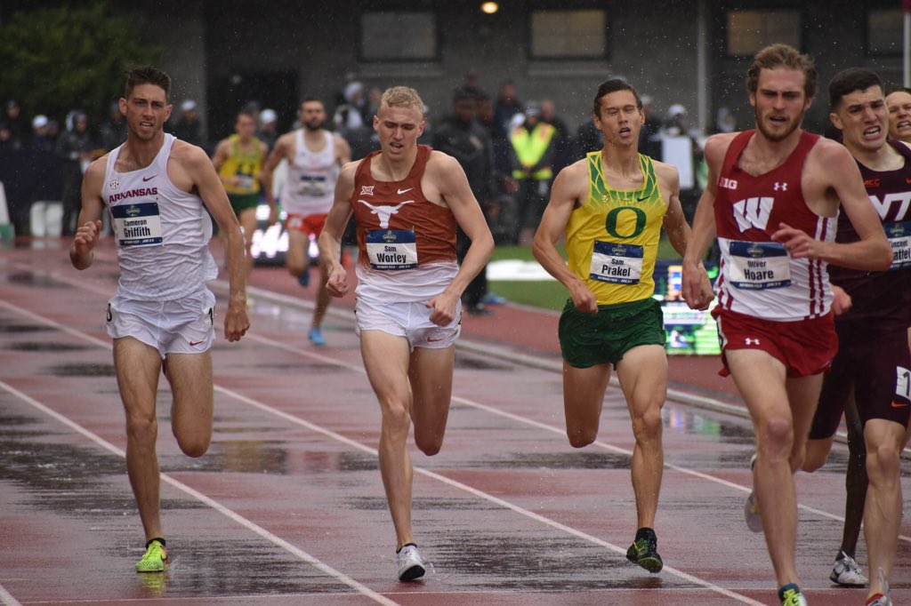 TexasTFXC's tweet photo. 5th place for freshman Sam Worley in the 1500m! He clocks 3:45.67 and is our first top 8 in that event for the men since 2008. A great close to his freshman year. 🤘#HookEm https://t.co/0MwcpKaZDu
