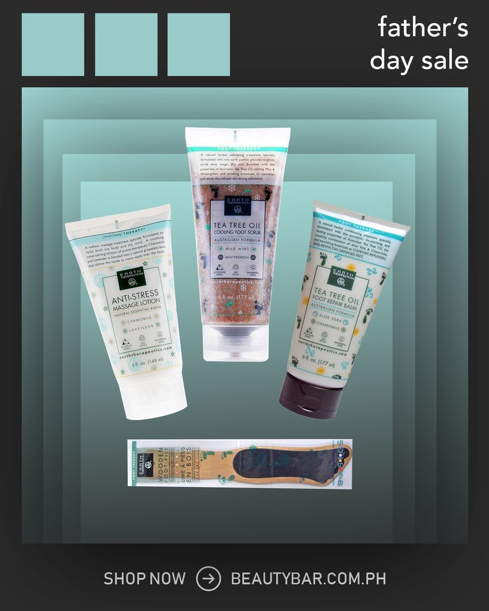 BeautyBarPH's tweet photo. It’s almost our dad’s day! Help the man of our lives de-stress with a relaxing pamper session!
Shop Earth Therapeutics now: https://t.co/dK7b8oxusz https://t.co/KhNQtBrRWA