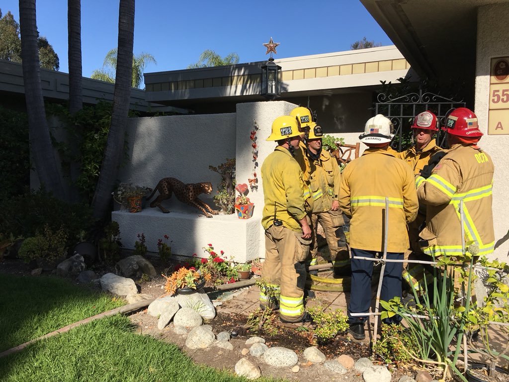 Laguna Woods - One story home &amp; FFs made an aggressive attack to control the fire by 4:20pm.  Cause - unattended cooking. Damage: $100k to structure and $50k to contents. No injuries.