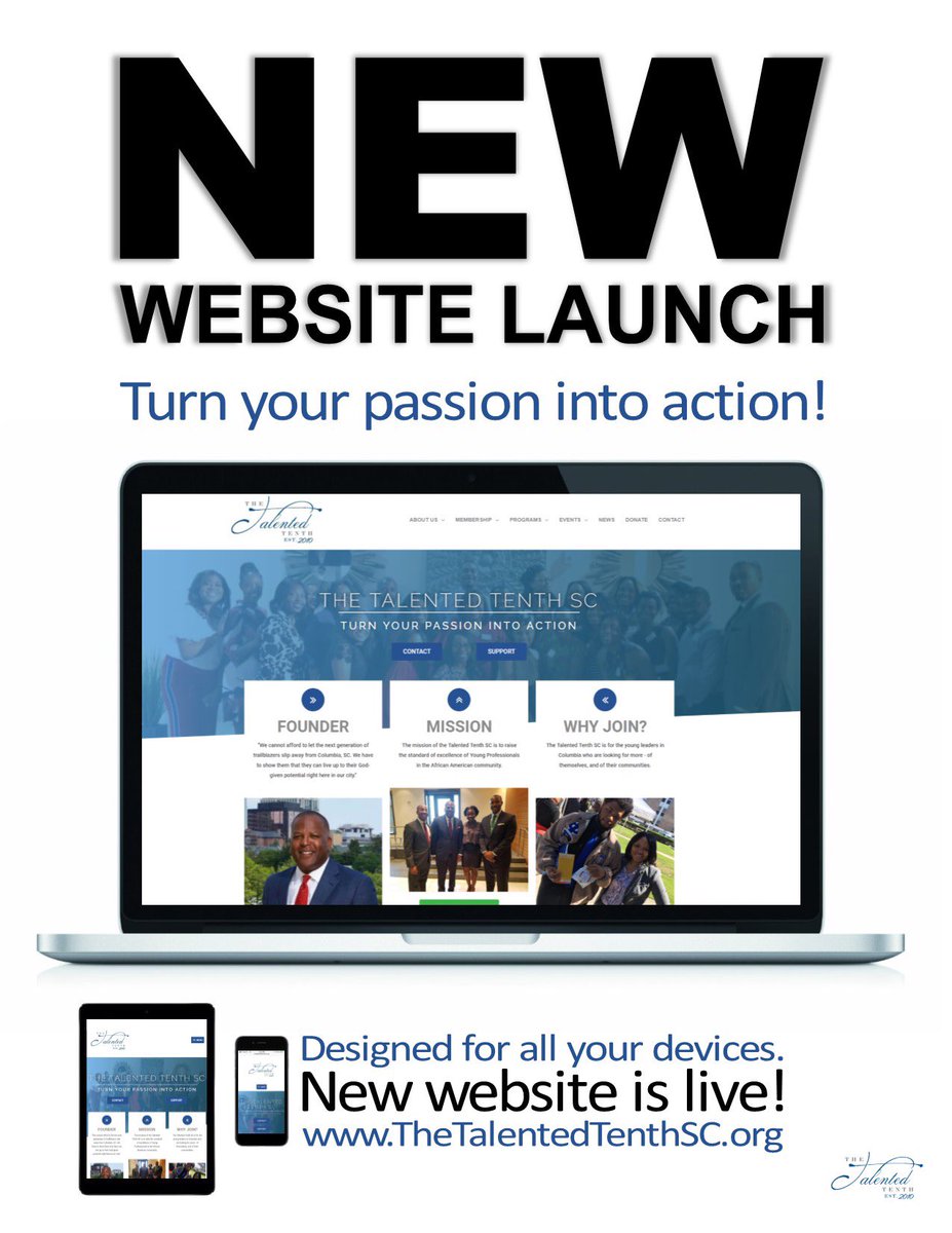 The new Talented Tenth SC website is here! We’ve revamped the site from top to bottom to make sure it’s easy to view on your desktop, tablets, and mobile devices.

Check it out now: TheTalentedTenthSC.org