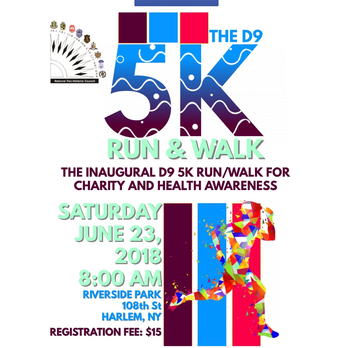 Grab your nalia and join us for NPHC-NYC D9-5k Run/Walk! You can register using the following link: bit.ly/D9-5K