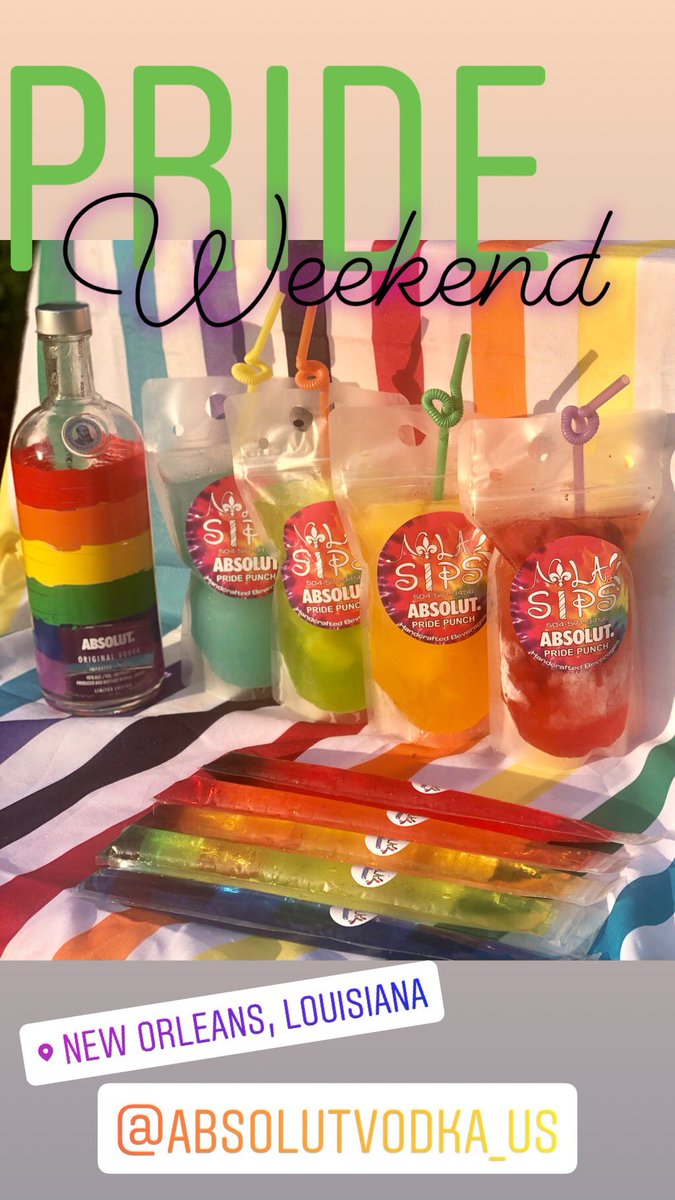nolasips's tweet photo. WE ARE SUPER EXCITED ABOUT OUR PARTNERSHIP WITH @ABSOLUTvodka_US FOR PRIDE WEEKEND IN NEW ORLEANS ๐ณ๏ธโ๐๐น๐ฆ๐โ๏ธ #NewOrleans #pride #absolutvodka #nolasips #sippysituation https://t.co/4qq6RTeL7K