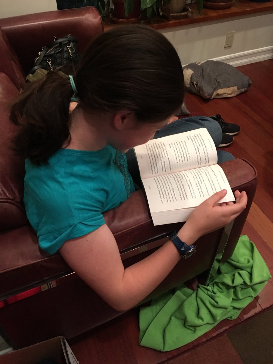 SussingOutBooks's tweet photo. When a young reader tells you she loves #PeterNimble and you have 1 galley in the car and it is @JonathanAuxier’s next #kidlit #Sweep @abramskids #happyreader already on page 140! #📚❤️ https://t.co/04Hua300zg