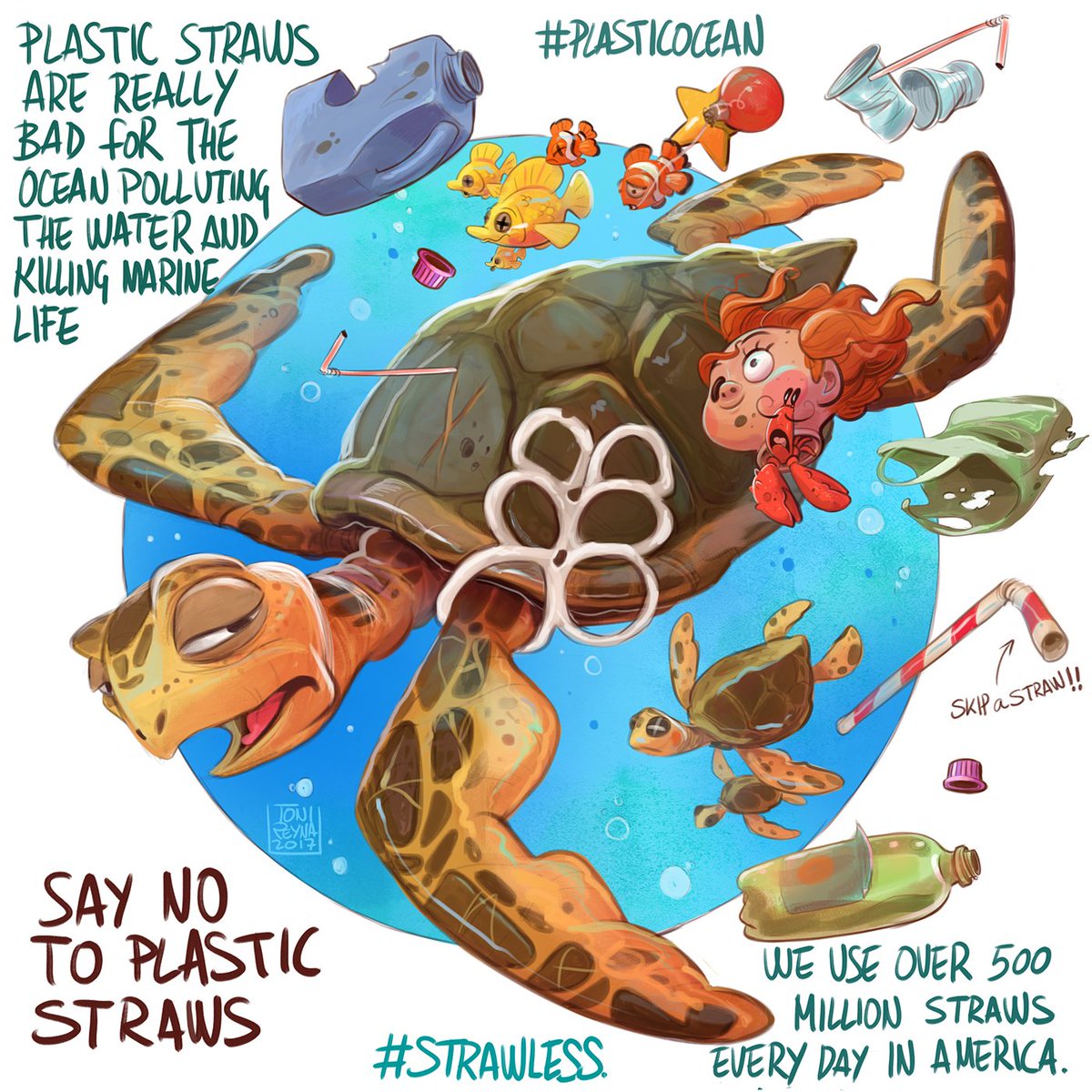 FossWaterway's tweet image. Happy World Ocean Day!!! What can you do to keep the ocean healthy?  How about just #1LessStraw today?