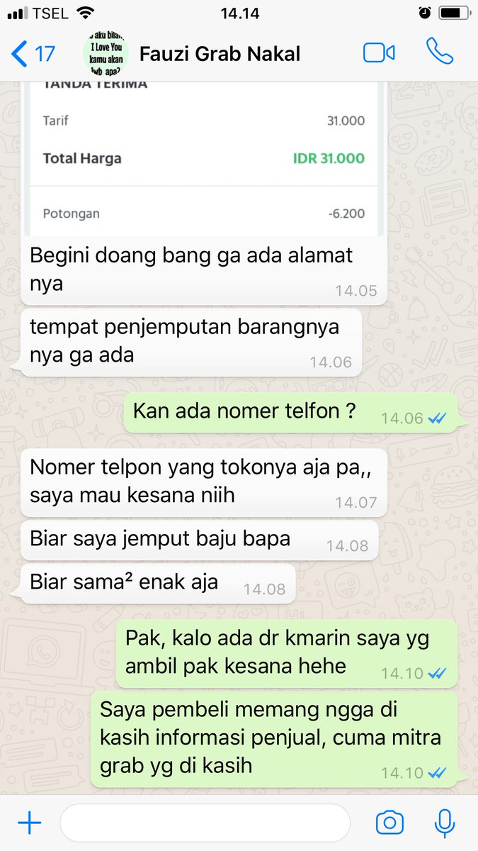 iceundead's tweet photo. @GrabID Driver grabnya udah mau tanggung jawab lho ini, situ proses penanganan melulu, ini orangnya mau tanggung jawab ga tau alamatnya tapi, brarti belom di telfon kan driver grabnya? https://t.co/YCWZ14NXoK