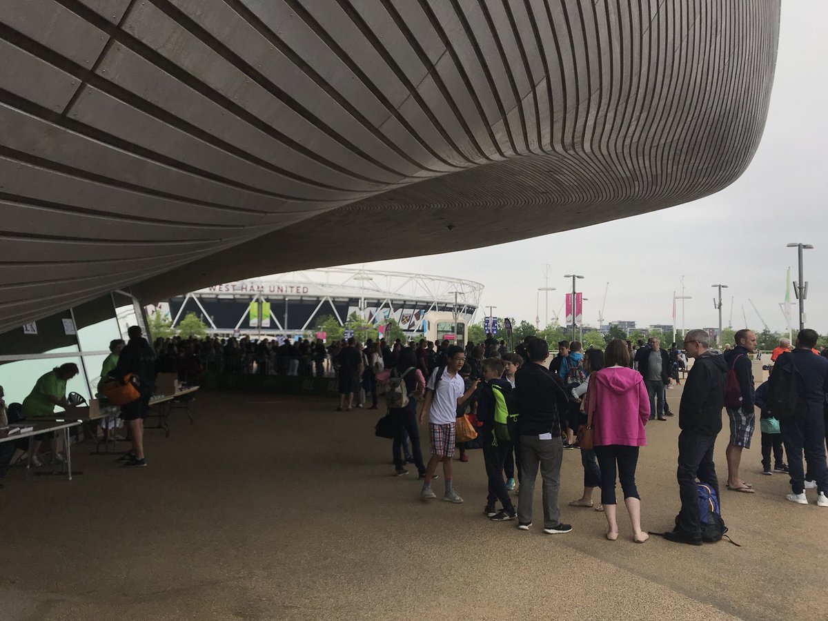 iapsuksport's tweet photo. And so it begins, competitors are assembling and spectators eager to get inside! #IAPSswim https://t.co/oCZzcZ9Jdn