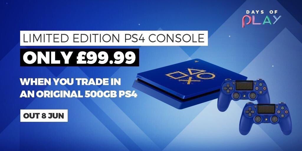 TabbyLoaf's tweet photo. Grab your console your subs and your games in the amazing #SonyDaysOfPlay in store right now 

All of our deals are even.. #CheaperWhenYouTradeInAtGame plus earn extra reward points with #GAMEElite why not bring in all your old games ahead of #E3 #E3AtGame https://t.co/EOSYpnvgEE