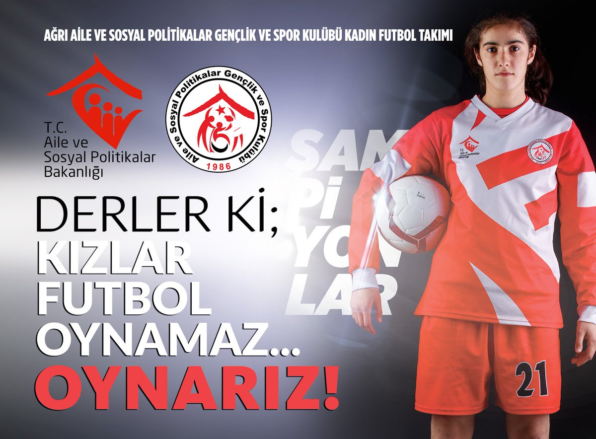 Derler ki;
 "Kadınlar Futbol Oynamaz.. OYNARIZ!"
 #imkansızıbaşaranlar

 #aspgsk  #aspgskagri #kadinlardafutboloynar