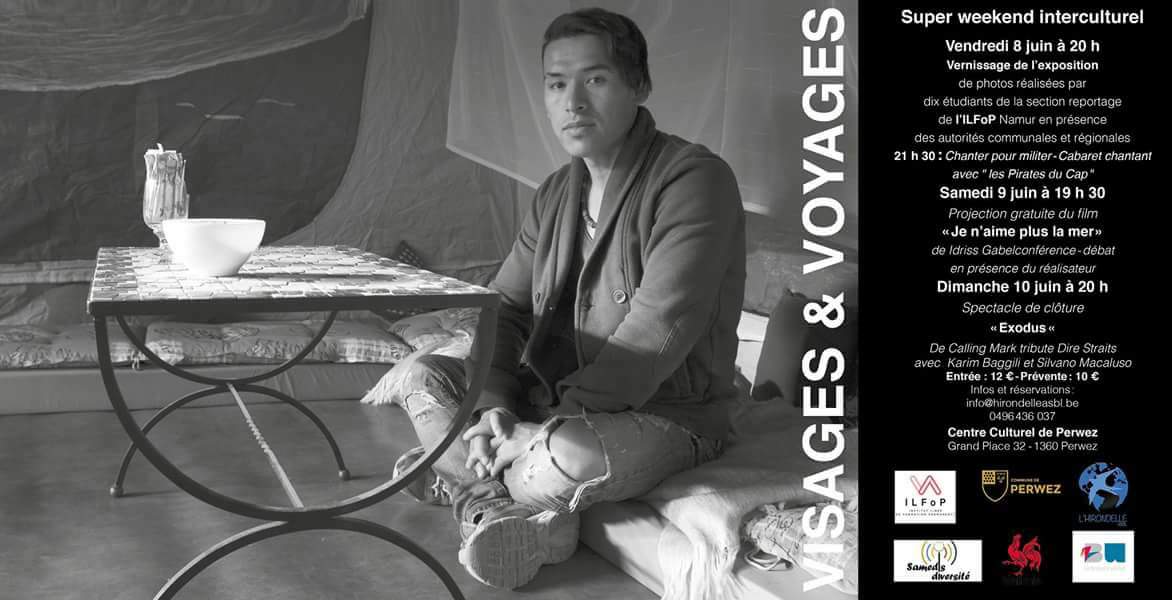 andreflahaut's tweet photo. Hier soir, vernissage de la très belle #exposition «Visages, Voyages» organisée par L'Hirondelle @asbl_l à #Perwez #BW. Superbes #photos de #réfugiés réalisées par dix étudiants de la section #reportage de l’#ILFoP de #Namur. Merci à toutes et tous pour ce magnifique événement!! https://t.co/JbfP41jTgD