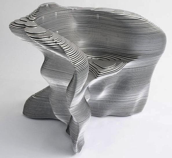 studiodapuzzo's tweet photo. Slice Chair Concept weds organic shapes with cutting edge technology #mathiasbengtsson https://t.co/RRXJB6NPWF