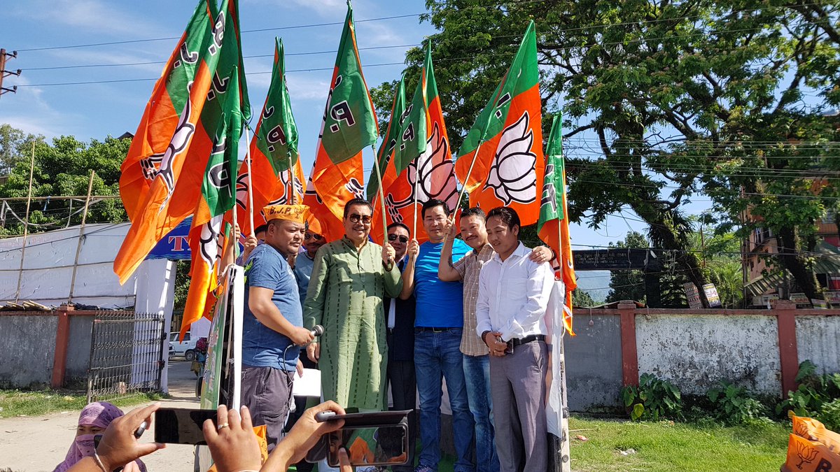 Took part in the Bike rally organised by State BJYM to mark the successful completion of four years of MODI SARKAR <a href="/PemaKhanduBJP/">Pema Khandu པདྨ་མཁའ་འགྲོ་།</a> @DCMChownaMein
