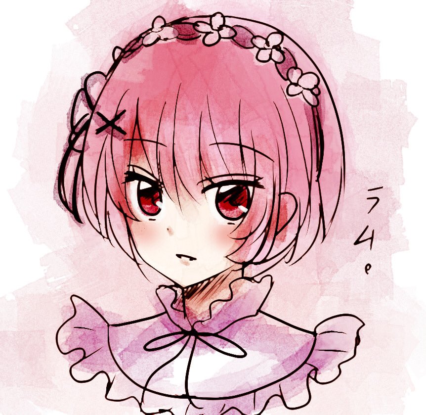 #リプきたキャラの顔だけ描く
遅くなってすみません?リクエスト頂いたラム、テレシア、スバル&amp;ベアトリス、オットーです!ありがとうございました!^ - ^ 