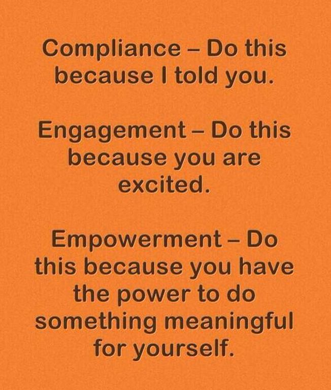 DisruptEdToday's tweet photo. Are your students compliant, engaged, or empowered? Your answer matters. https://t.co/vAzkZQACyf