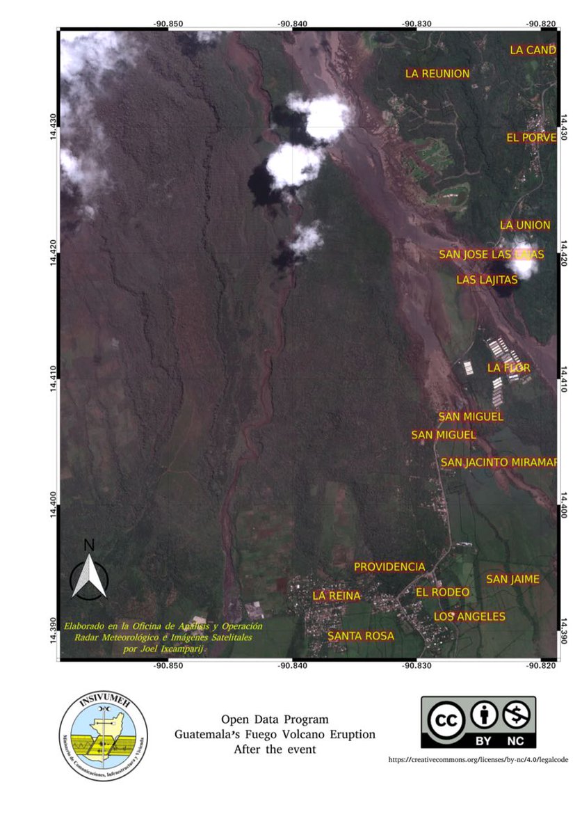 HitotsuKekki's tweet photo. Tras varios días del evento del Volcán de Fuego, acá hay un antes y un después.
Es hora de estudiar y analizar lo que ha sucedido, y aprender de la historia.
#OpenDataProgram
**El después (after) tiene un poco más de brillo y contraste para realizar un mejor comparativo. https://t.co/8IS5aoaKS0