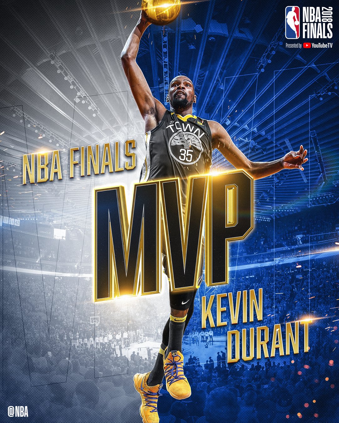 NBA on X: The 2018 #NBAFinals MVP Kevin Durant! #DubNation  #ThisIsWhyWePlay  / X