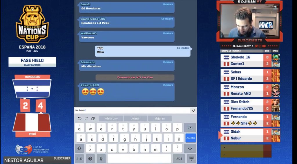Se sufre pero se goza!
Avanzamos a la fase viento de la @CRNationsCupES 
Muy buen directo @KojisanYT ya mandamos los piscos de regalo.

Siempre confiamos en nuestros jugadores y asi será hasta el último de los partidos, mucho por corregir si, pero hoy toca disfrutar.
#TeamPE