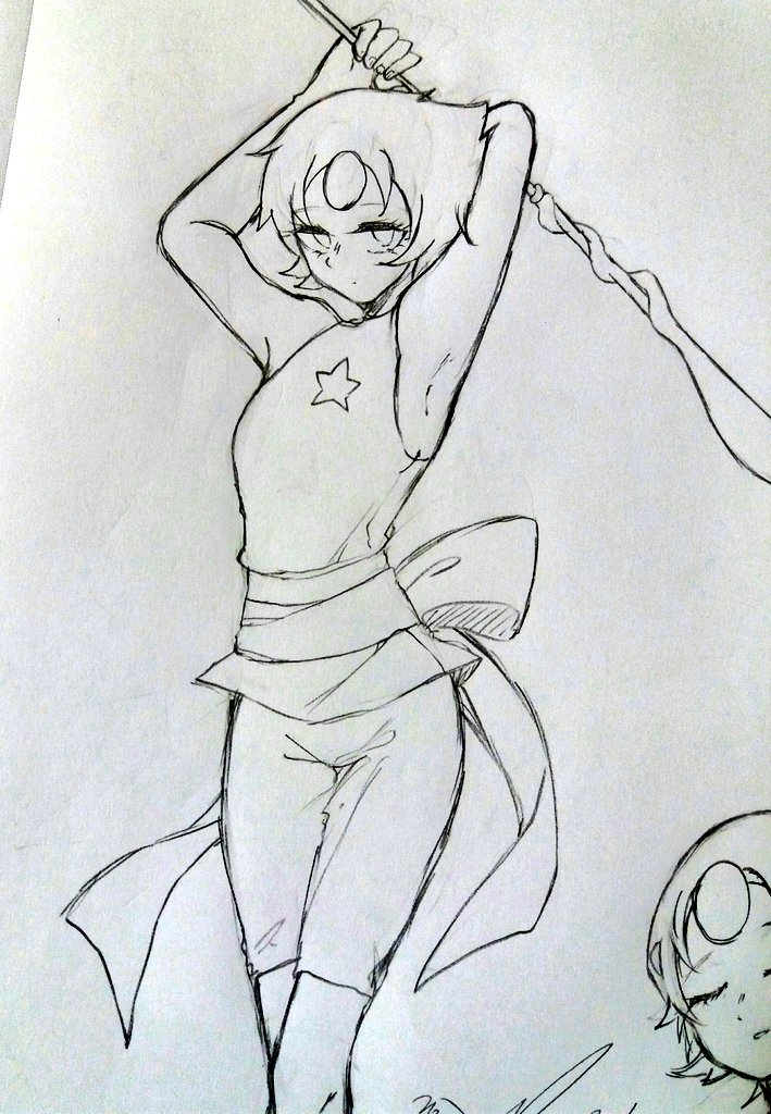 algae_aglae's tweet photo. 畫到覺得遇到人生瓶頸(´ . .̫ . `)
#StevenUniverse #Pearl https://t.co/7AeWwDaQ6E