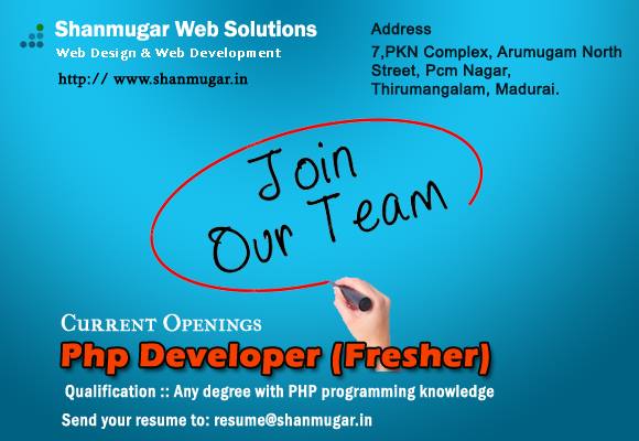 Shanmugarweb's tweet image. PHP Developer fresher at @thirumangalam @madurai @Shanmugarweb
#PHPDeveloper #phprequirement #phpfresher #shanmugarwebsolutions