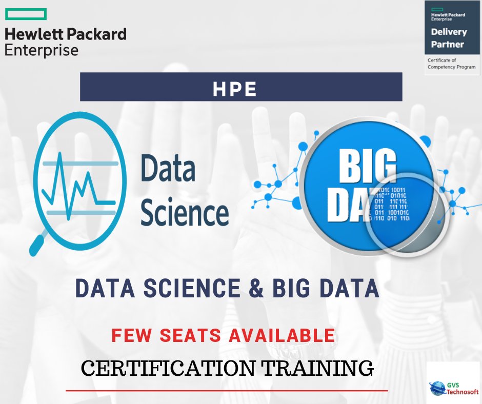 GVS_technosoft's tweet image. #HPECertification
Get HPE certified training for BigData and DataScience from HPE Industry Leaders.
Few Seats Available 
Register Now and get HPE Certified
bit.ly/2KYk2Yg
#BigData #DataScience #Python #MachineLearning #InternetOfThings #AndroidDev