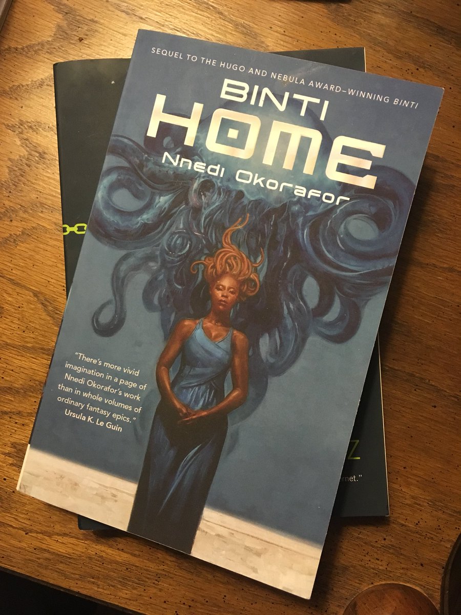 deltaadamss's tweet photo. ... now on to the second #Binti... by the creative @Nnedi . #amreading #bookoftheweek https://t.co/dZdmEnTpuM