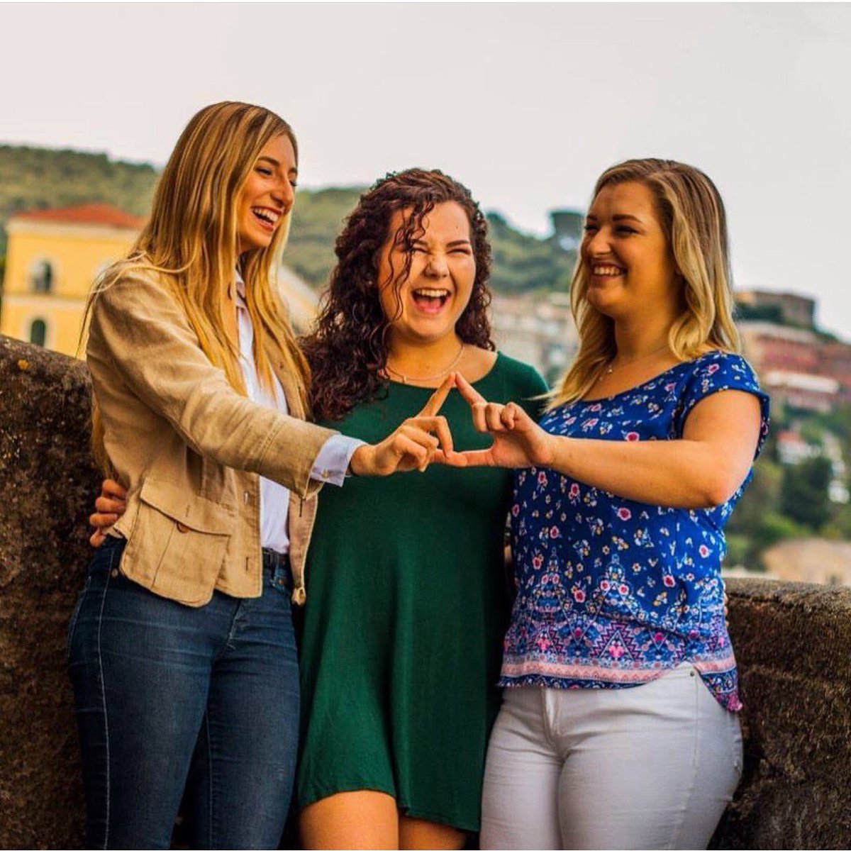 JU_TriDelta's tweet photo. Sisters Emily, D’Ayn, and Marissa just finished spending 3 weeks in Sorrento, Italy! While in the beautiful city, they studied in the communications and photography program. We hope you all enjoyed your trip and can’t wait to hear all about it! https://t.co/8CWJjYkkVx