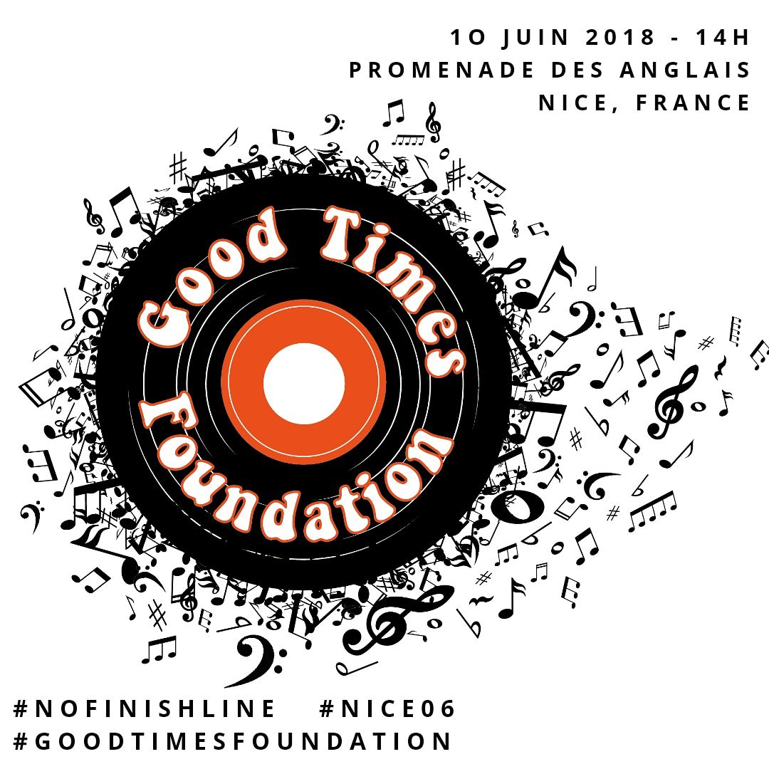 GoodTimesFunk's tweet photo. Dimanche 10 juin à partir de 14h, les deux dernières heures de la @NoFinishLine06 au son #funky de la #GoodTimesFoundation !
#NOFINISHLINE #NICE06 https://t.co/NbP5WXi8QF