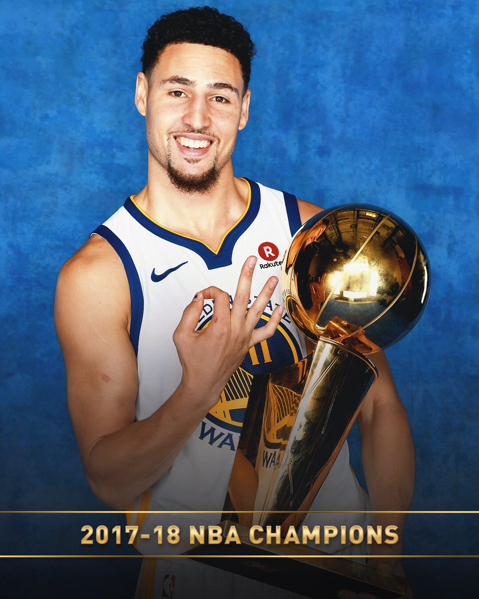 NBA's tweet photo. 3x champ with the @warriors... @KlayThompson!
πππ #ThisIsWhyWePlay https://t.co/pRI1SDA6Db