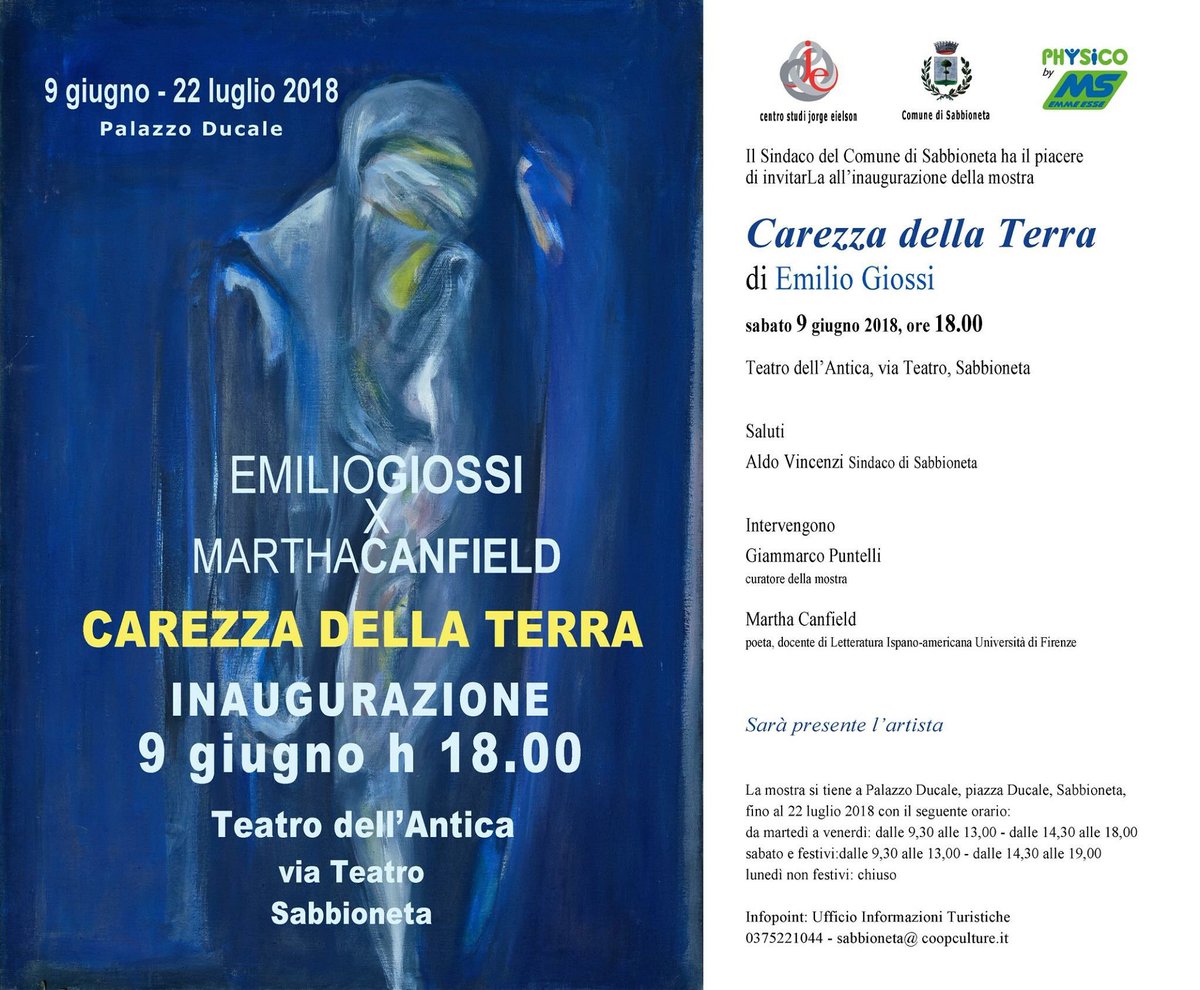 Nuova_Meta's tweet photo. Sabato 9 giugno 2018 alle ore 18
#PalazzoDucale a #Sabbioneta #opening
#EmilioGiossi x #MarthaCanfield
#Carezzadellaterra
A cura di #GiammarcoPuntelli
#art #painting https://t.co/K0ZICPouYv