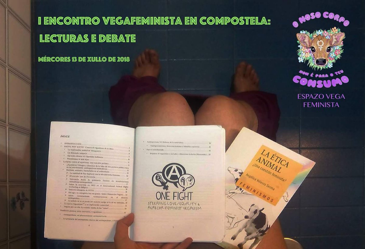 vegafeminist's tweet photo. I ENCONTRO #VEGAFEMINISMO EN #COMPOSTELA!
#participa #acude 
#redes #grupodetraballo #actividades #ideas #debate #lecturas #vìdeos #documentais

Horario: 17:30 - 19:30
Lugar: Casa do Matadoiro (pendente confirmación) https://t.co/PMx0aMBufT