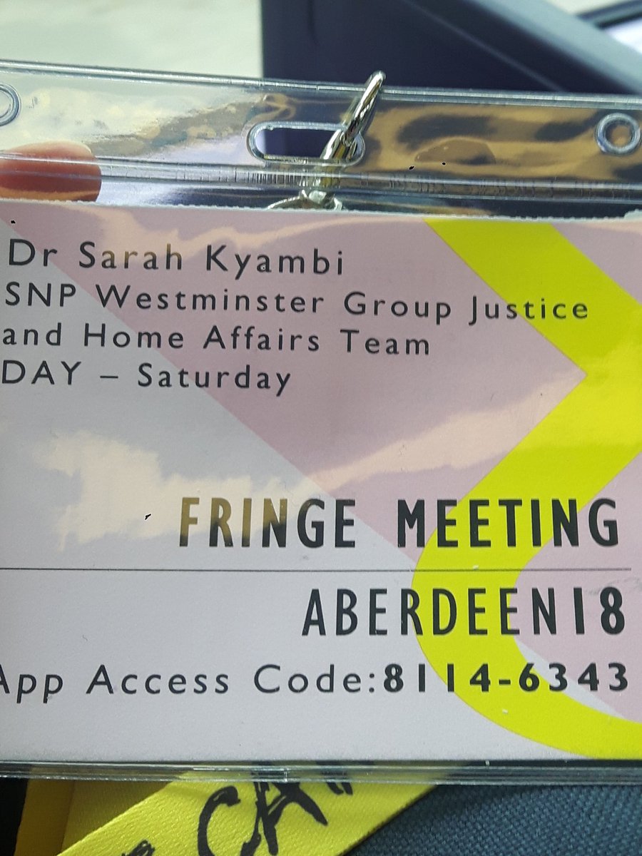 SarahKyambi's tweet photo. Havent done a party conference talk in a while, and was impressed at the packed room, good questions and discussion at #SNP18 fringe event this morning. And a chance to discuss this report again https://t.co/y1bInUE8zE https://t.co/iUJISZwK05
