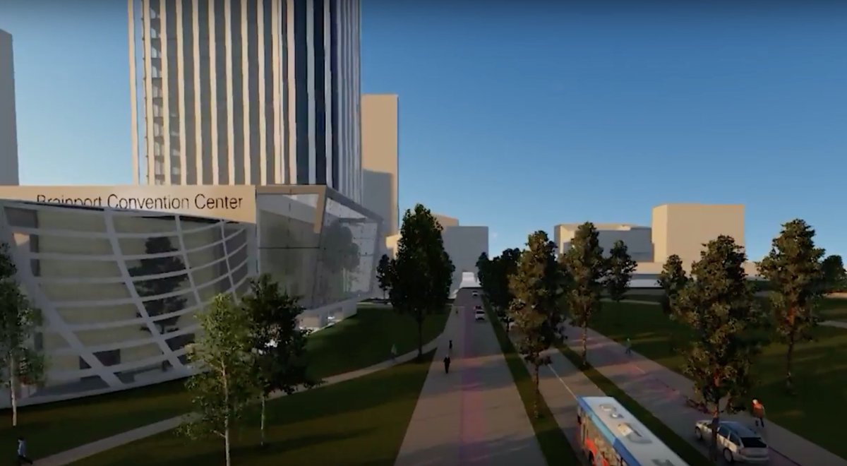 InnoOriginsNL's tweet image. Het Brainport Convention Center, de trein naar Düsseldorf, een Sky Bar… dit is hoe de Dommelentree voor Eindhoven er mogelijk ooit uit gaat zien. Gave video-animatie van Bas Dijkhoff. innovationorigins.com/nl/dommelentre…