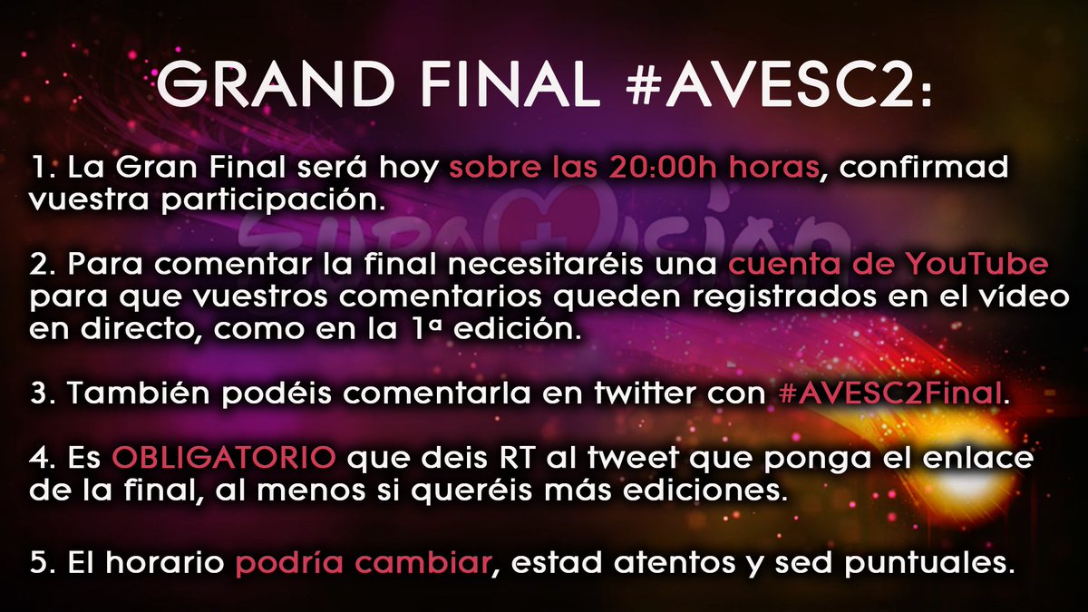 averageviewer's tweet photo. #AVESC2 | COMUNICADO #AVESC2Final: https://t.co/WCQL1RsFuj