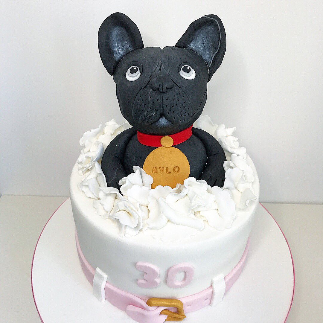 frenchie birthday cake