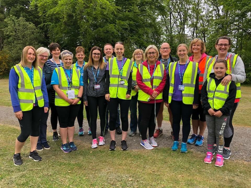 GillianDouglas2's tweet photo. Volunteer team @Hazleheadparkru today. #nhstakeover #NHSScot70 https://t.co/xb72qUb95i