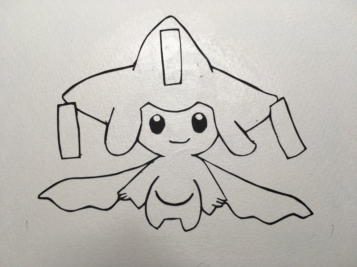 Hiro Twitter પર 簡単なポケモンにしたのに難しい ジラーチ 切り絵