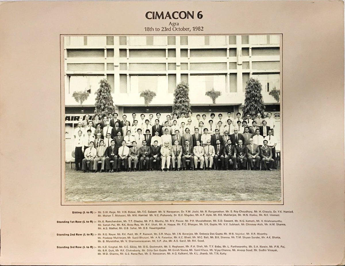 CiplaArchives's tweet photo. This photograph serves as a memory of the Cipla Manager's Conference (CIMACON) held at Agra, India, in October 1982. #ArchivesMemory #Heritage #IAD18 @Cipla_Global #BusinessHistory #FromTheArchives https://t.co/jxupeNNDj0